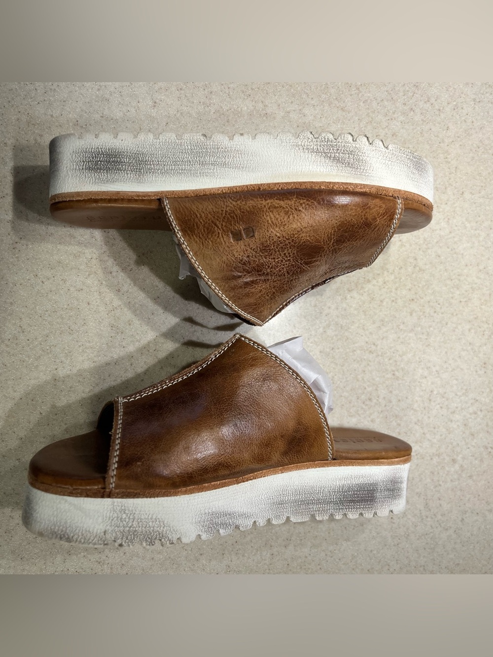 Bed Stu Fairlee II Leather Platform Slip On Sandal Size 8 - Picture 8 of 12